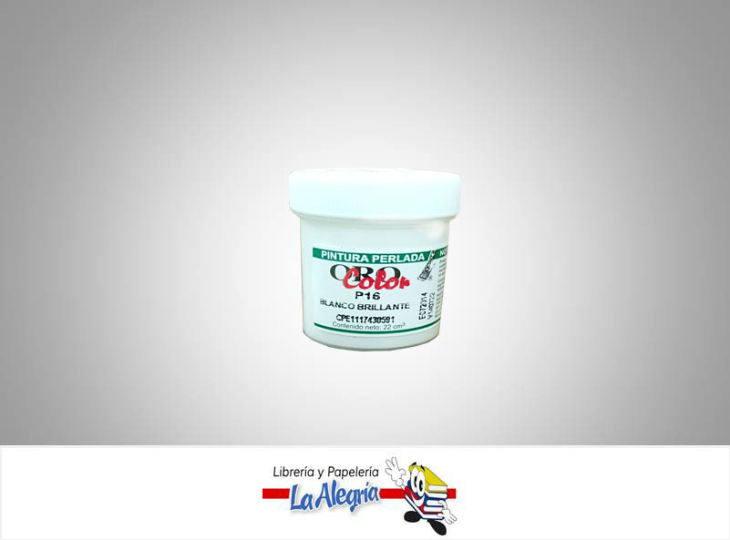 PINTURA PERLADA 22CC P16 BLANCO BRILLANTE MARCA ORO COLOR