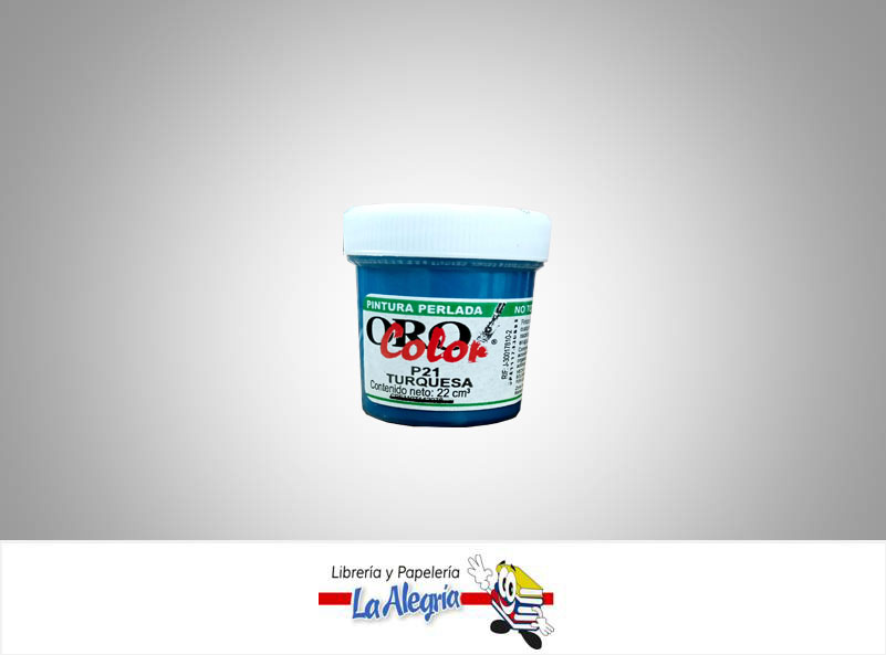PINTURA PERLADA 22CC P21 TURQUESA MARCA ORO COLOR