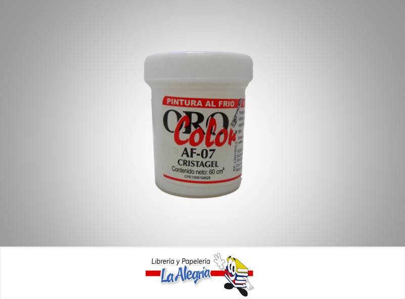 PINTURA AL FRIO 60CC AF-07 CRISTAGEL MARCA ORO COLOR   