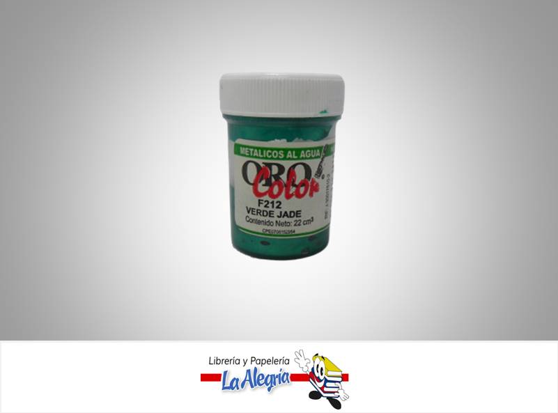 METALICO AL AGUA 22CC F212 VERDE JADE MARCA ORO COLOR