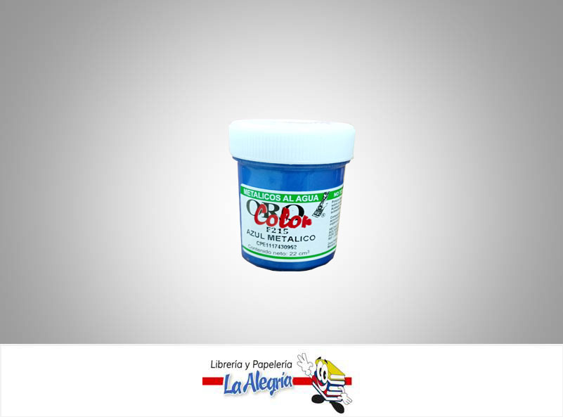 METALICO AL AGUA 22CC F215 AZUL METALICO MARCA ORO COLOR