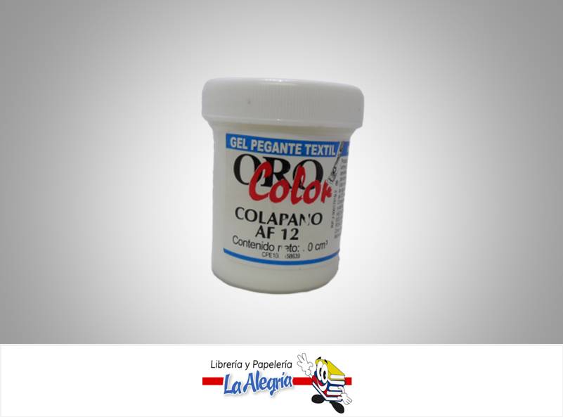 GEL PEGANTE TEXTIL 60CC AF12 COLAPANO MARCA ORO COLOR   