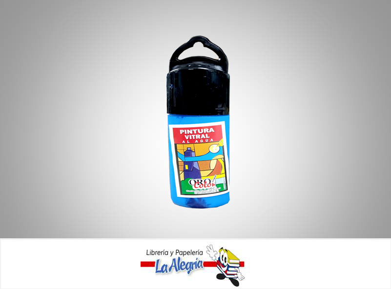 PINTURA VITRAL VA06 32.5CC AZUL MARCA ORO COLOR