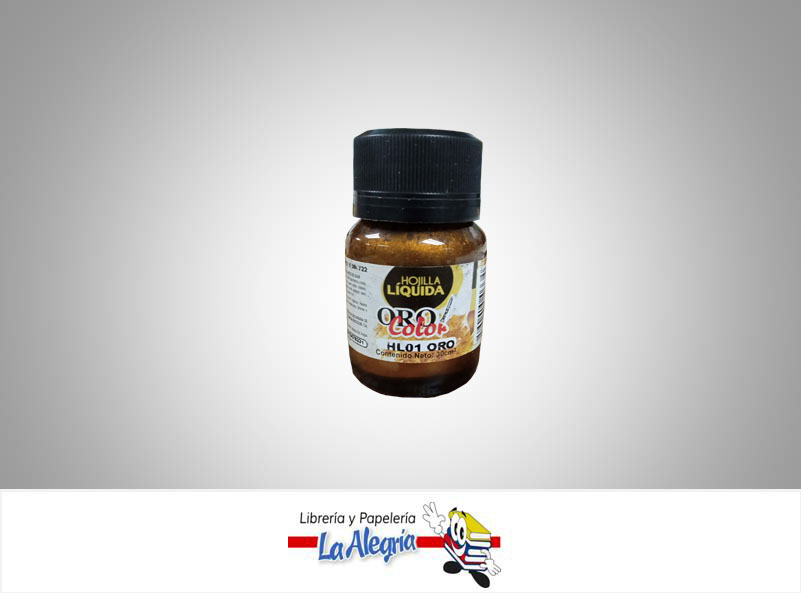HOJILLA LIQUIDA 30CC HL01 ORO MARCA ORO COLOR   