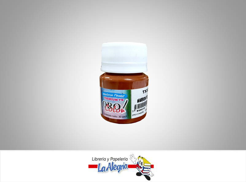 PINTURA PARA TELA TX320 30CC MARRON PELUCHE MARCA ORO COLOR