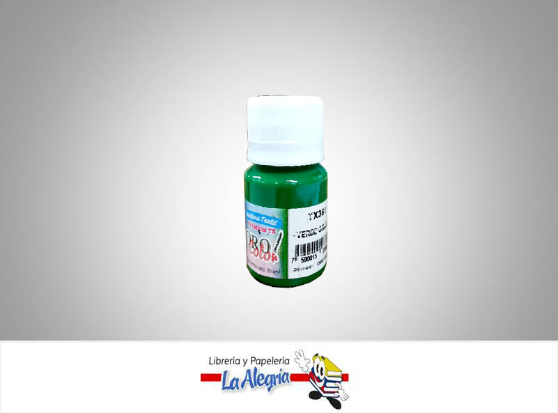 PINTURA PARA TELA TX361 30CC VERDE GRAMA MARCA ORO COLOR