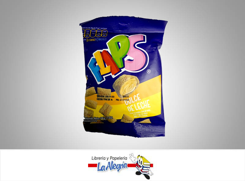 FLIPS DULCE DE LECHE 28G MARCA ALFONZO Y RIVAS