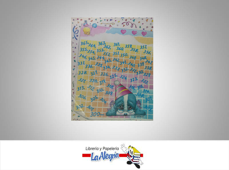 TARJETON 22X31 CM TODA OCASION UND MARCA S/M   