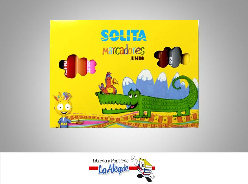 MARCADOR JUMBO 12 COLORES SMA007 MARCA SOLITA