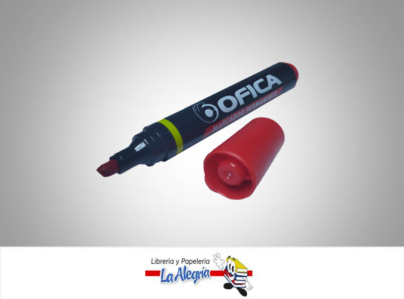 MARCADOR PERMANENTE PTA/CUAD ROJO UND MARCA OFICA   