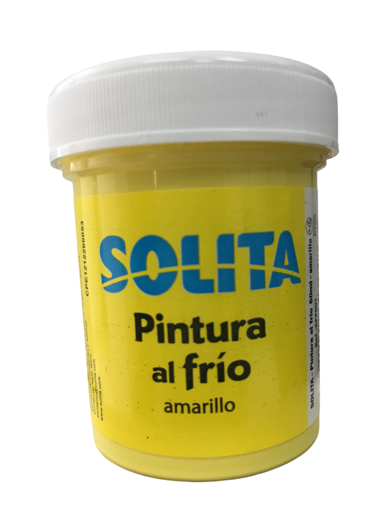 PINTURA AL FRIO 60ML AMARILLO MARCA SOLITA   