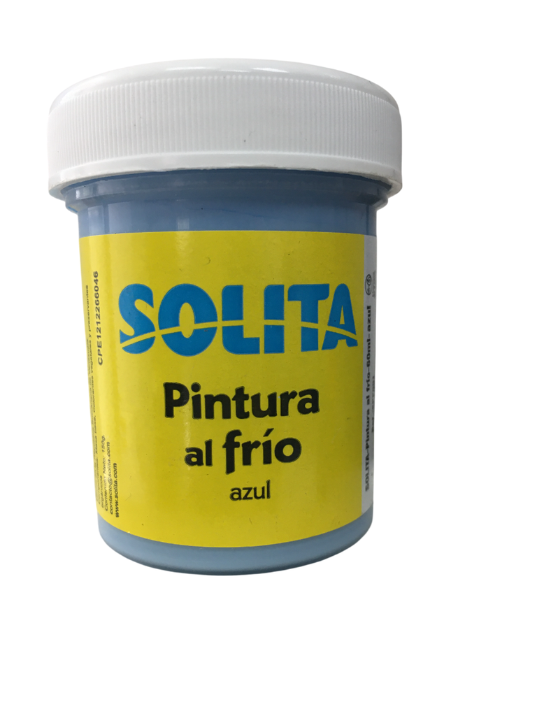 PINTURA AL FRIO 60ML COLOR AZUL REF: SF001AZUL MARCA SOLITA