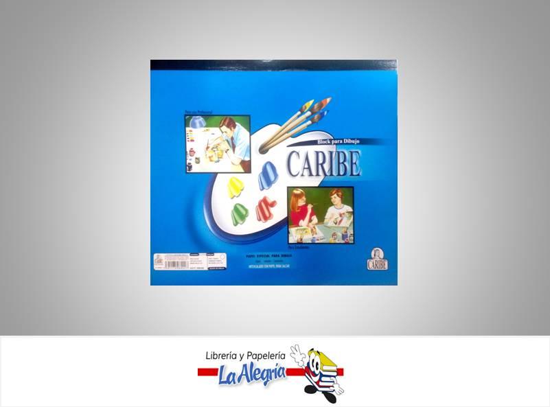 BLOCK DIBUJO ENCOLADO 34,3X28 CM 18H  R:6148D MARCA CARIBE