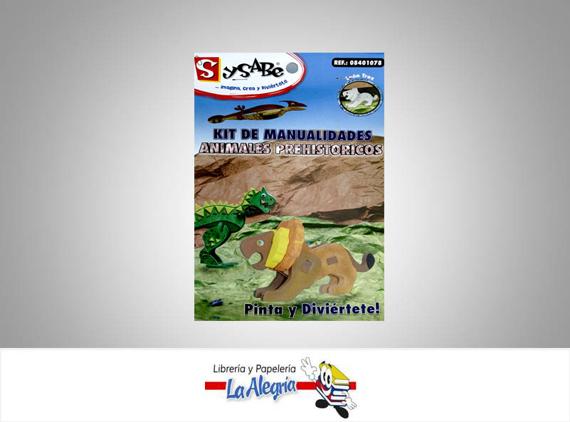 KIT MANUALIDADES ANIMALES PREHIS LEON MARCA SYSABE   