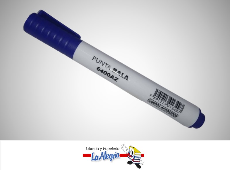 MARCADOR PIZARRA PUNTA REDONDA 6400AZ AZUL UND MARCA SYSABE