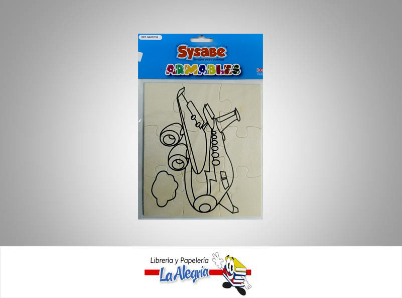 JUEGO DIDACTICO ARMABLE AVION MARCA SYSABE   