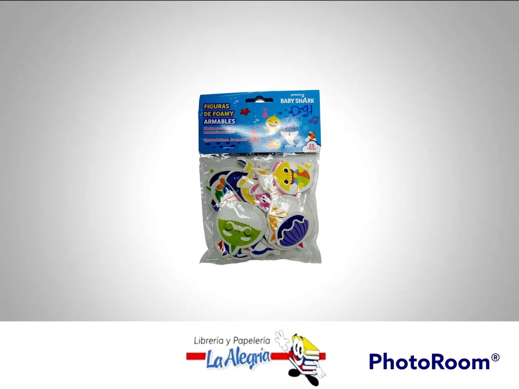 FIGURA DE FOAMY BABY SHARK 25 PZAS MARCA SYSABE