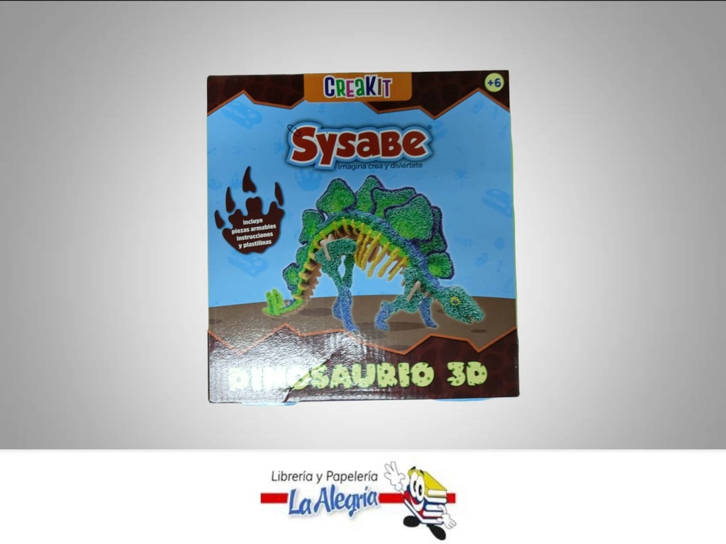 FIGURA ARMABLE DINOSAURIO 3D MARCA SYSABE   