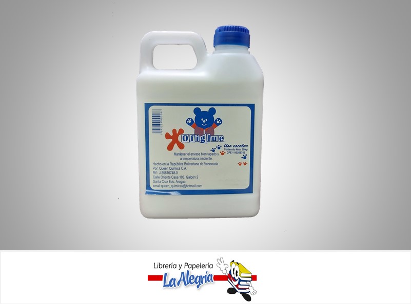 PEGA LIQUIDA BLANCA 500GR ESCOLAR MARCA OFIGLUE   