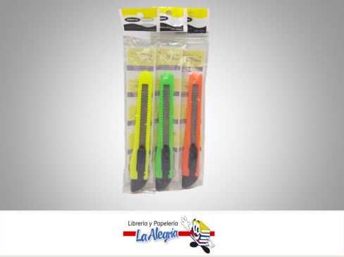 CUCHILLA RETRACTIL PLASTICA 9MM 690063 MARCA PRESTO   