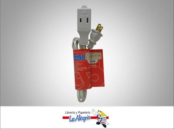 EXTENSION ELECTRICA DOMESTICA 2MTS MARCA ARRIGO   