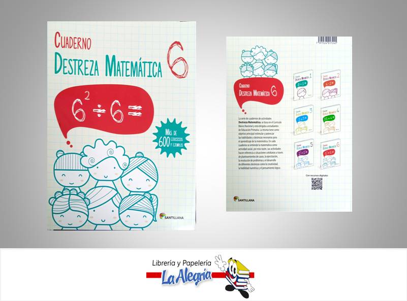 DESTREZA MATEMATICA 6 TEMATICA MATEMATICAS AUTOR VILLAPAREDES LISBETH EDITORIAL EDITORIAL SANTILLANA