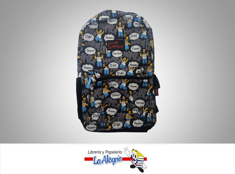 MORRAL ESCOLAR GRANDE SIMPSONS 11740134 NEGRO MARCA CAPI
