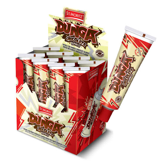 DUNGA CHOCOLATE BLANCO UNTABLE 35 GR MARCA ST.MORITZ