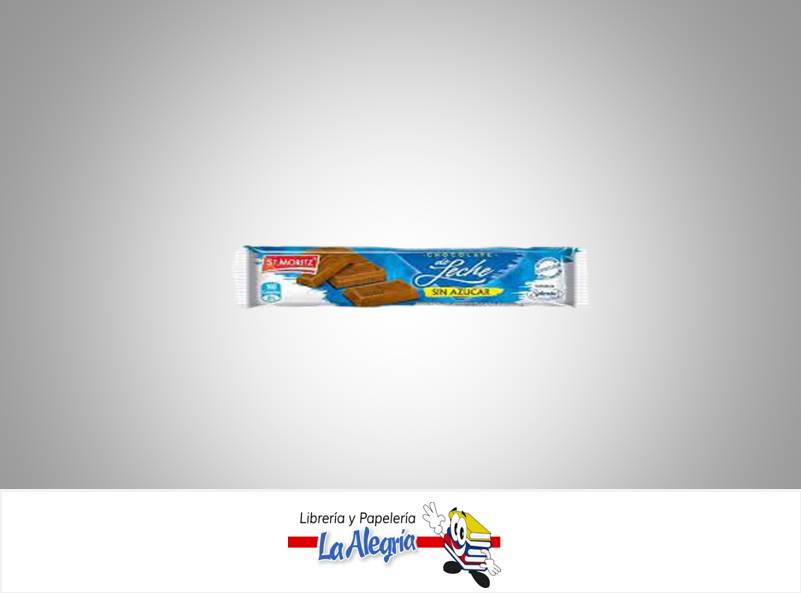 CHOCOLATE LECHE SIN AZUCAR 30 GR MARCA ST.MORITZ   