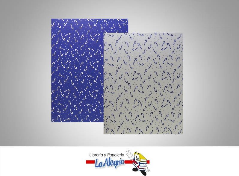 CARTULINA NAVIDAD/BASTON CARTA AZUL MARCA COINGRA   