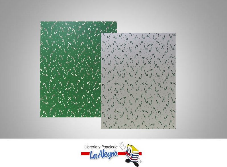 CARTULINA NAVIDAD/BASTON CARTA VERDE MARCA COINGRA   