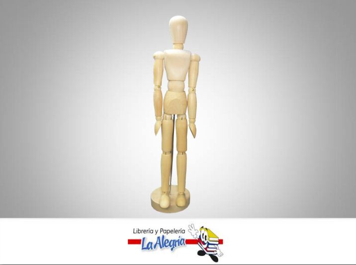 MANIQUI ARTICULADO MADERA MASCULINO 20CM MARCA S/M   