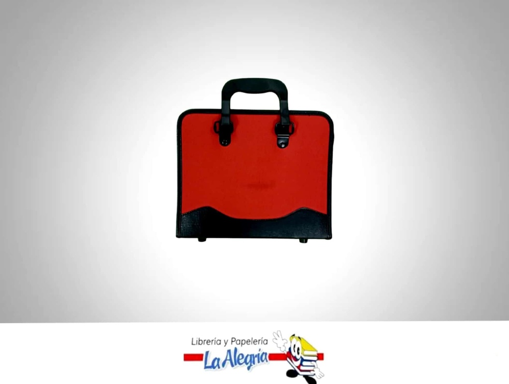 PORTAFOLIO SINTETICO CON ASA 43X35X4CM ROJO MARCA OK