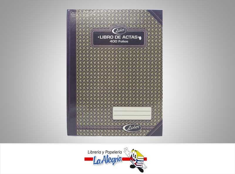 LIBRO DE ACTAS 400 FOLIOS MARCA LIDER   