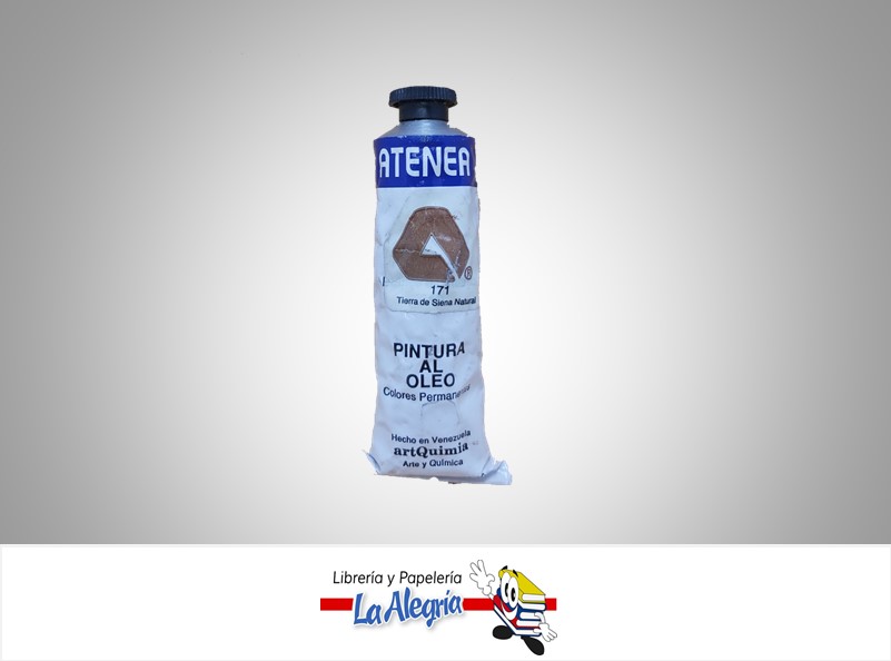 PINTURA AL OLEO 40CC - 171 - TIERRA SIENA NATURAL MARCA ATENEA