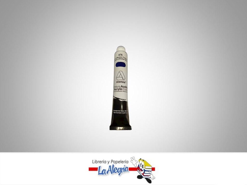 PINTURA ACRILICA 60CC - 076 - AZUL ULTRAMA FRANCES MARCA ATENEA