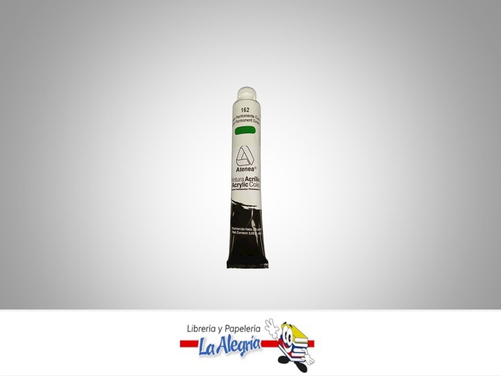 PINTURA ACRILICA 60CC - 162 - VERDE PERMANENTE CLARO MARCA ATENEA