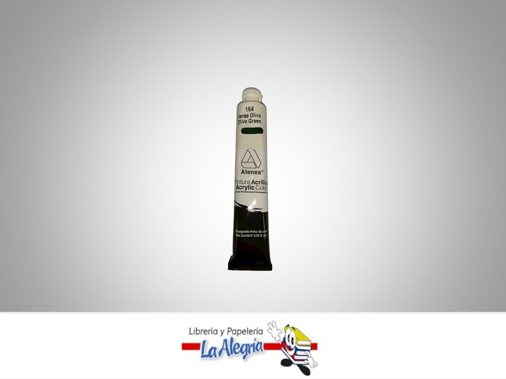 PINTURA ACRILICA 60CC - 164 - VERDE OLIVA MARCA ATENEA
