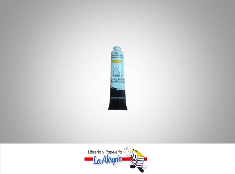PINTURA ACRILICA 60CC - 036 - AMARILLO PALIDO MARCA ATENEA