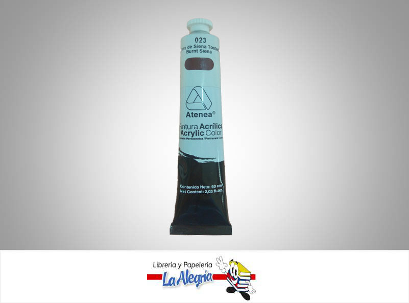 PINTURA ACRILICA 60CC - 023 - TIERRA SIENA TOSTADA MARCA ATENEA
