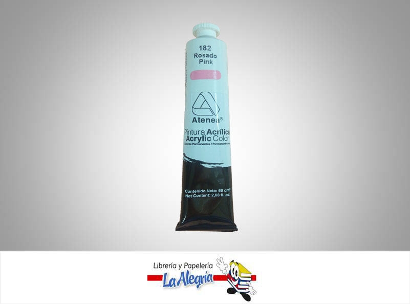 PINTURA ACRILICA 60CC - 182 - ROSADO MARCA ATENEA