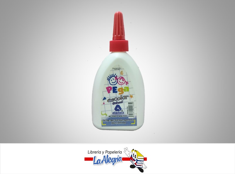 PEGA LIQUIDA BLANCA 120ML ESCOLAR MARCA ATENEA   