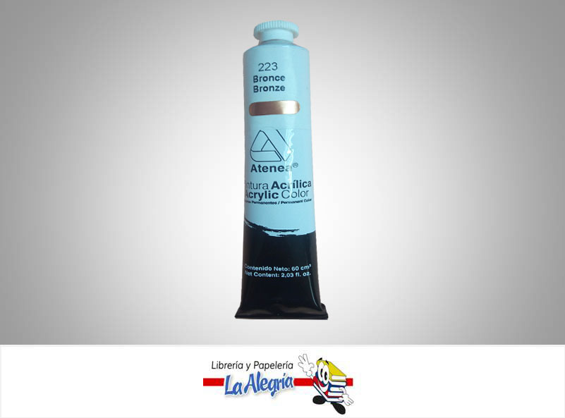 PINTURA ACRILICA 60CC - 223 - BRONCE MARCA ATENEA