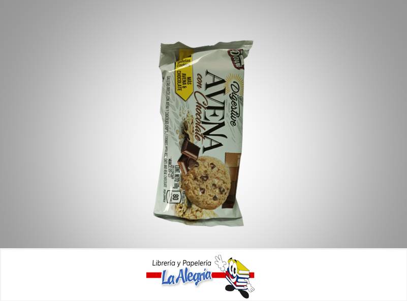 GALLETA AVENA CHOCOLATE 68GR MARCA DAVU