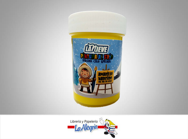 PINTURA AL FRIO 60CC AMARILLO NARCISO MARCA LA NIEVE   