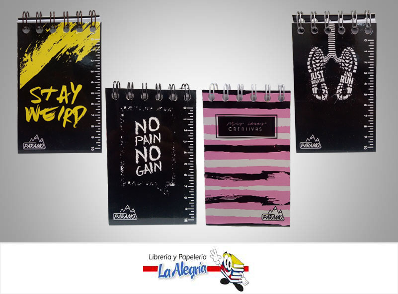 LIBRETA PARAMO POCKET NOTAS 8X12 CM MARCA PARAMO   