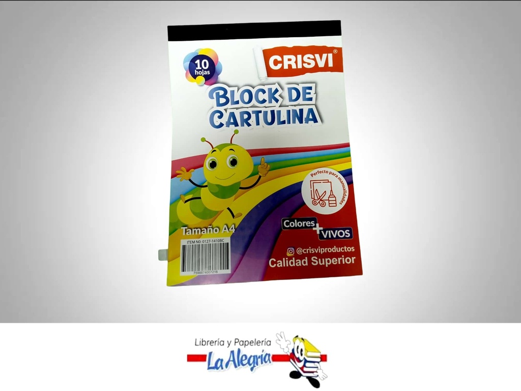 BLOCK CARTULINA 10 HOJAS DIN A4 MARCA CRISVI   