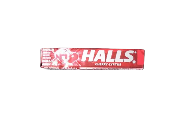 CARAMELO HALLS MENTHOLIPTUS CEREZA 25.2G MARCA MONDELEZ