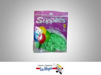 GLOBO R12 ESTANDAR VERDE AGUA 50UND MARCA TOPENCA   