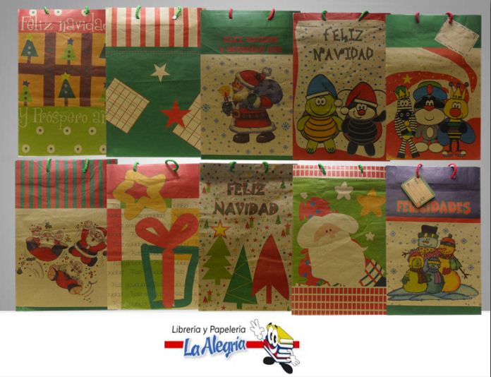 BOLSA DE REGALO 32X22 D/NAVIDAD MARCA NICO   